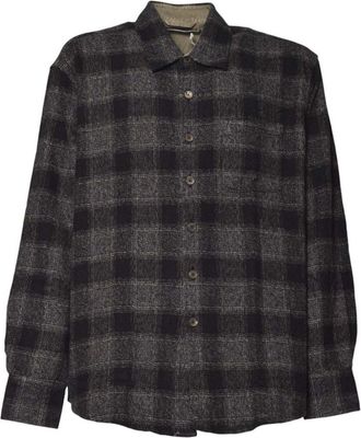 Our Legacy Checkered Long-Sleeve Button-Up Shirt With Textured Fabric