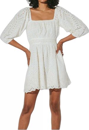 Cleobella Aria Mini Dress In Creamy White