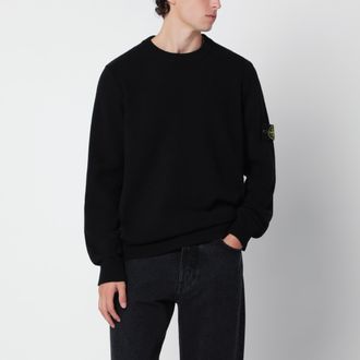 Stone Island Black wool blend sweater