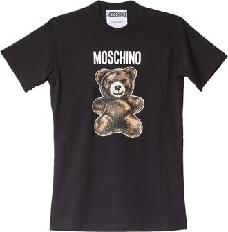 Moschino Adrian Bear T-shirt - Dames - T-shirts - Zwart - S - Katoen - Tops