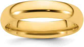 Diamond2Deal 14k Yellow Gold 5mm Standard Weight Comfort Fit Wedding Band Ring