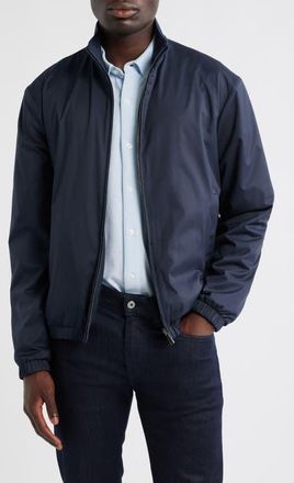 Canali Reversible Soft Touch Blouson Jacket in Navy at Nordstrom, Size 38 Us