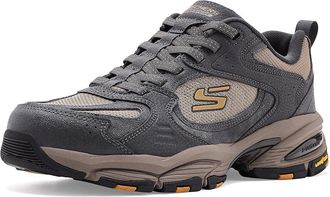 Skechers Vigor 3.0 Taestro Mens Shoes Charcoal/Gold : 10.5 D - Medium, Leather/Synthetic