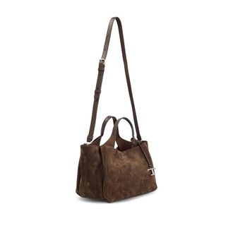 Tod's Calf Suede Tote Bag - Brown