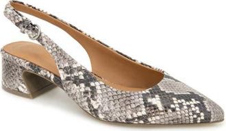 Gentle Souls Georgia Slingback Pump in Black/White Snake at Nordstrom, Size 6.5