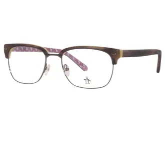 Original Penguin Mens Sly Rectangle Eyeglasses In Brown