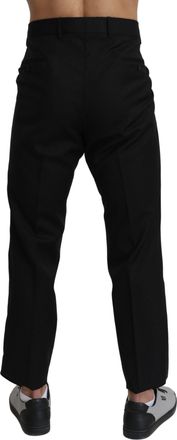 Dolce & Gabbana Mens Black Cotton Wool Formal Dress Pants