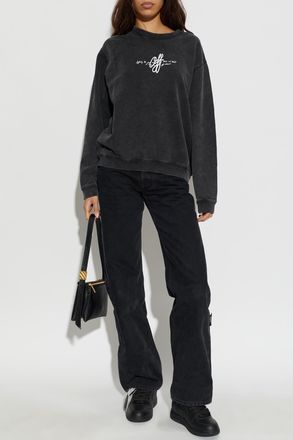 Off-white Sweatshirt With Print, Womens, Black