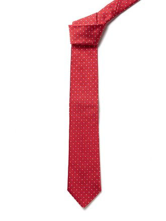 Oliver Brown Italian Silk Multi Spot Tie - Red