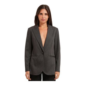 Yes-Zee Viscose-blend Jas - Dames - Blazers - Grijs - XS - Leer - Jassen