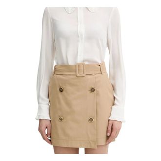 Pinko Pinko, Rokken, Dames, Beige, L, Katoen, Sybil Rok
