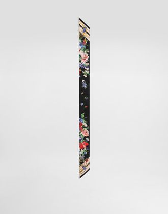 Dolce & Gabbana Floral-print Twill Headscarf (6x100) - Woman Scarves And Silks Print Onesize