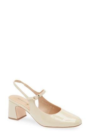 Regarde le ciel Edda Slingback Mary Jane Pump in Twinkle Crema at Nordstrom, Size 9Us