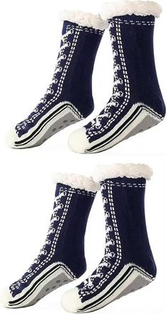 Generic Unisex Thick Cashmere Slipper Home Socks Fluffy Plush Comfy Sleeping Footwear Non-slip Grippy Boots Thermal Plush Booties (2pcs-b,One Size)