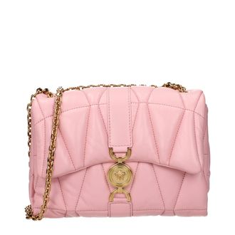 Versace Pink Leather Shoulder Womens Bag