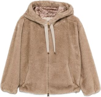 Herno Giacca con cappuccio e zip - Marrone