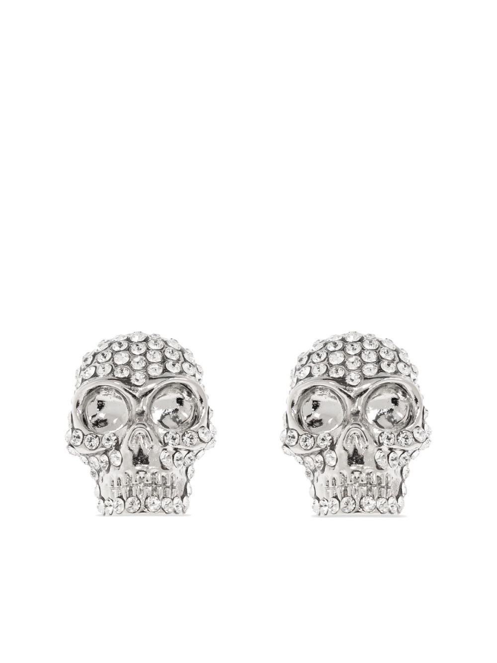 イヤリング alexander mcqueen SKULL STUD EARRING (809452 J161N0926) Alexander McQueen Skull Earring | Silver | FARFETCH