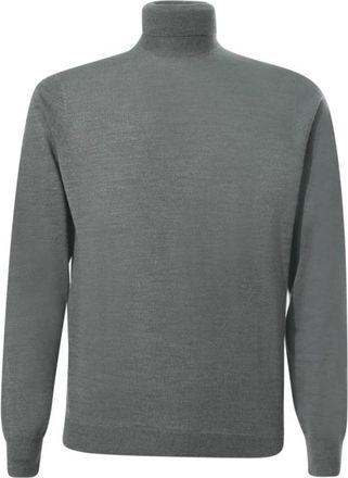 Drumohr Wollen coltrui - Heren - Coltruien - Grijs - 3XL - Wol - Truien & Vesten