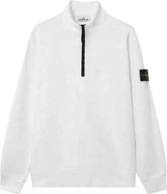 Stone Island Sweatshirt met ritssluiting - Heren - Vesten met rits - Grijs - M - Katoen - Hoodies & sweatvesten
