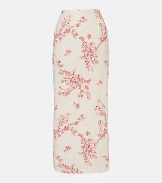 Agua Bendita Lirica Paraiso linen maxi skirt