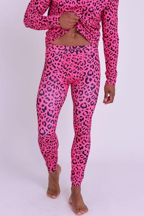 OOSC Baselayer Pant - Hotel California Pink Leopard Mens in Multi-Colour at Nordstrom, Size Small