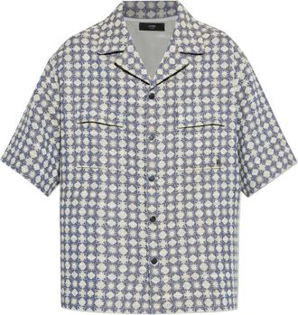 Amiri checked short-sleeve shirt - men - Polyester/Cotton/Nylon/Virgin Wool - M - Blue