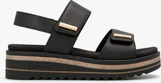 Remonte Womens Remonte D0Q59 Womens Ankle Strap Sandals Black - Size: 6.5