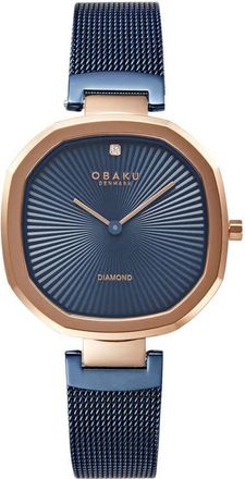 Obaku Brilliant Quartz Blue Dial Ladies Watch V277LXVLML