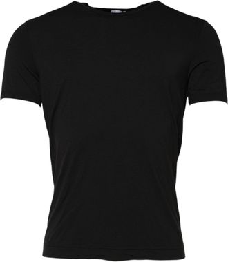 Dolce & Gabbana Black Modal Men Crew Neck Underwear Mens T-shirt