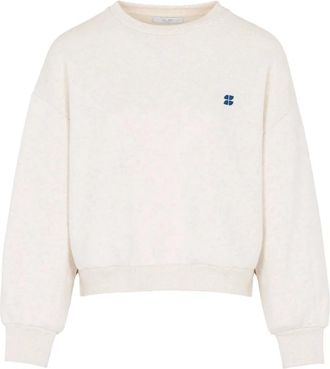 By-Bar Amsterdam Bibi Logo Sweater - Dames - Sweatshirts - Beige - L - Katoen - Hoodies & sweatvesten