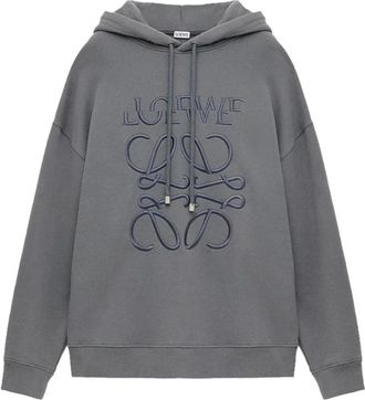 Loewe Split Logo Relaxed Fit Hoodie - Heren - Sweatshirts & Hoodies - Grijs - Maat: XL Katoen