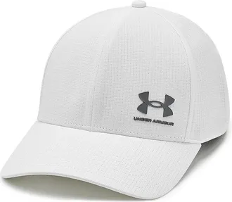 Under Armour Iso-Chill Armourvent Adjustable Mens Hat Traditional Mens Hats White/Steel, Polyester