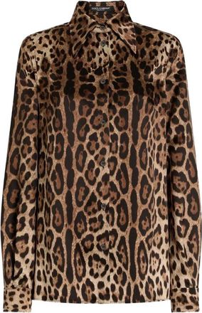 Dolce & Gabbana Hemd mit Leopardenmuster