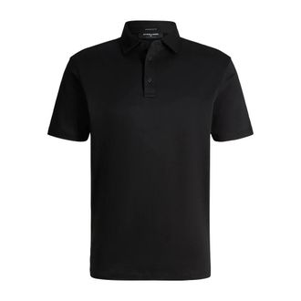 Strellson Tops, Heren, Zwart, L, Katoen, Melns klasiska dizaina polo krekls