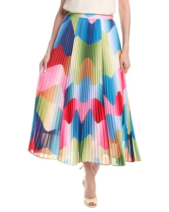 T Tahari Pleated Midi Skirt