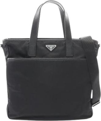 Prada Pre-owned Nylon Tote - unisex - Vintage Shopper - Zwart - ONE Size - Nylon - Vintage