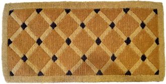 Imports Decor Colored Cross Board Pattern Handcrafted Door Mat, Geometric Woven Entryway Rug, Durable Indoor Outdoor Floor Mat