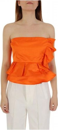 Pinko Pinko - Tops - Dames - Blouses - Oranje - XL - Overhemden
