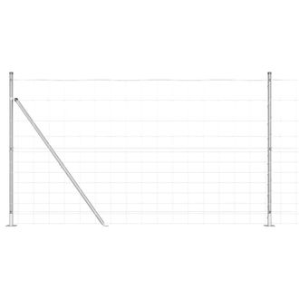 Berkfield Home Field Fence 1.4x25 m Galvanised Steel in Silver