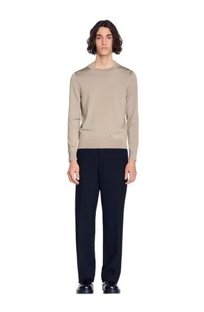 Sandro Fine knit sweater in Light Taupe at Nordstrom, Size Xx-Large