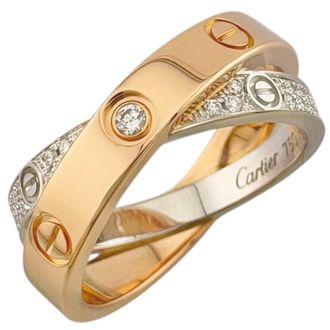 Cartier Pink Gold White Gold Pink Gold (18K) White Gold (18K) Band Ring (Pre-Owned)