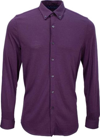 Lords of Harlech Shawn Merino Shirt in Plum at Nordstrom, Size Xx-Large