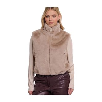 Rino&Pelle Nikki Gilet - Dames - Jassen - Beige - Maat: 2XL Poliester