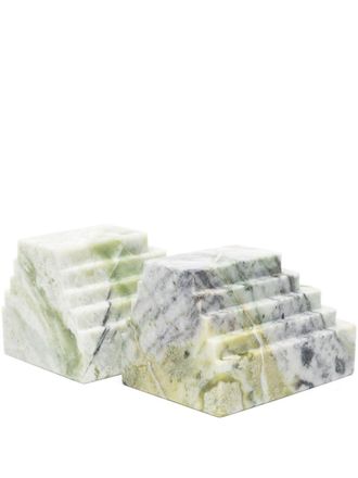 Soho Home Green Lola Marble Bookends - Unisex - Marble