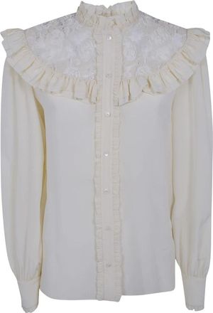 Chlo&eacute; Klassiek Shirt met Hangende Mouwen - Dames - Blouses - Wit - XS - Overhemden