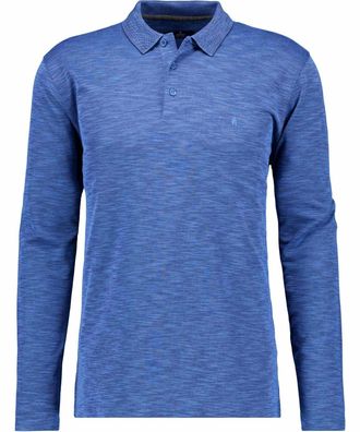 Ragman Poloshirt RAGMAN, Herren, Gr. XXL, blau (blau, melange, 765), Baumwollmischung, regular fit, ohne Ausschnitt, Shirts Poloshirt