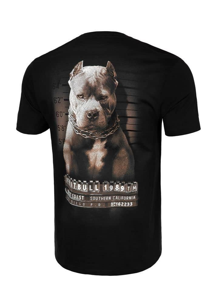 Camiseta Pit Bull West Coast Mugshot II Para Hombre - Algodón De 190 G/m², Corte Normal Y Estampado Llamativo
