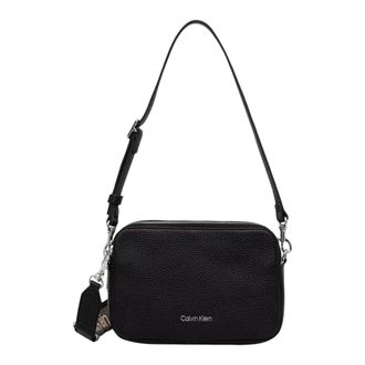 Calvin Klein Shoulder Bags, female, Black, Size: ONE SIZE 2 Strap Logo Crossbody Camera Bag