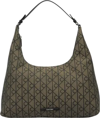 Calvin Klein Borsa a spalla Emblem Jacquard - - Bags - Donna - Verde - ONE SIZE
