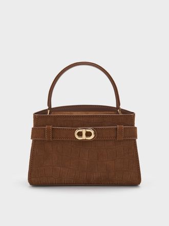 Charles & Keith Aubrielle Belted Top Handle Bag